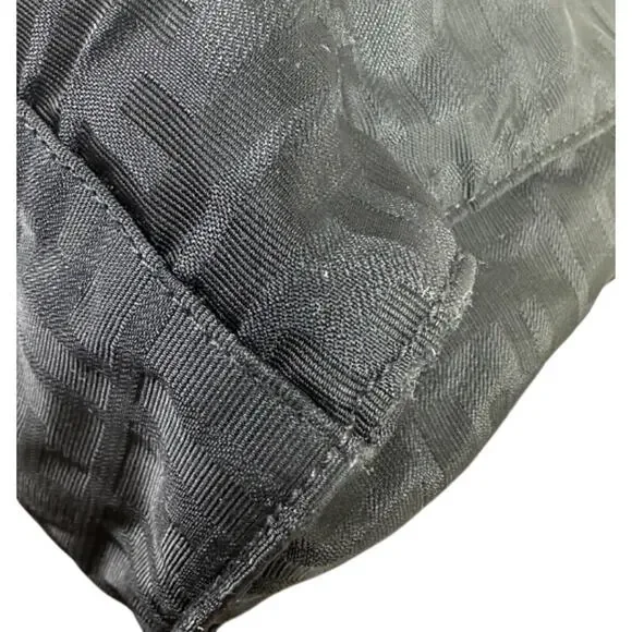 FENDI Fendi Zucca Signature FF Black Canvas Tote Shoulder bag (FFXX175)